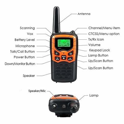 400-470 MHz Handheld PMR 446 Walkie Talkie met zaklamp Blijf verbonden