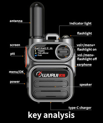 4G draadloze mini-walkie-talkie voor satellietcommunicatie op lange afstand
