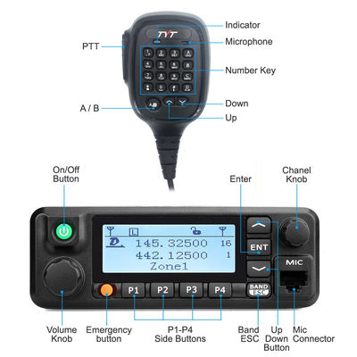 1000 kanalen Digitale mobiele radio VHF UHF 50W High Power Walkie Talkie TYT MD-9600