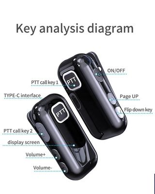 1 km afstand Mini Walkie-Talkie 0.5W 2 Way Radio voor Restaurants Talkie Walkie
