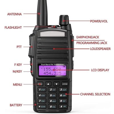 Langbereik Zello Walkie Talkie BF-8201 Uhf Radio Transceiver voor professionele wandelingen