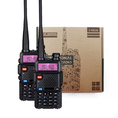 Handheld Walkie Talkie BF UV5R 8w Dual Band UHF VHF Ham Radio 400-470MHz 3km bereik