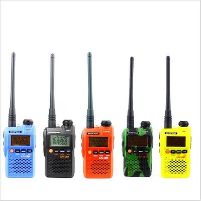 Walkie-talkie UV-3R Long Range Dual Band UHF VHF Handy Two Way Radio met LCD-display