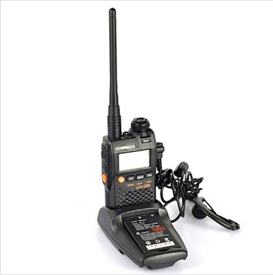 Walkie-talkie UV-3R Long Range Dual Band UHF VHF Handy Two Way Radio met LCD-display