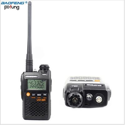Walkie-talkie UV-3R Long Range Dual Band UHF VHF Handy Two Way Radio met LCD-display