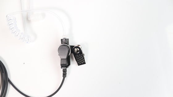 Zwarte microfoon geluidsverwijderende oordopjes voor 3,5 mm connectoren Walkie Talkie Headset