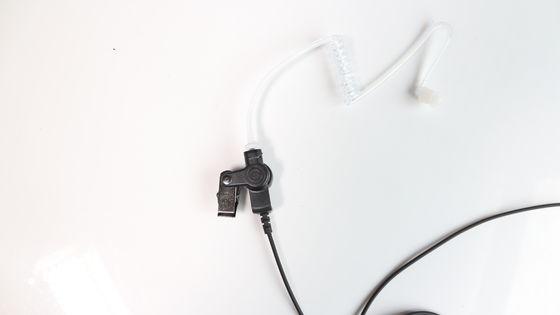 Zwarte microfoon geluidsverwijderende oordopjes voor 3,5 mm connectoren Walkie Talkie Headset