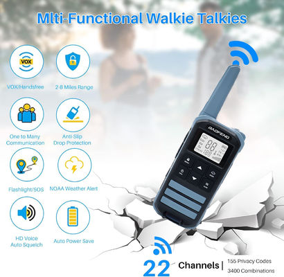 BF FR-22A 2W Long Range Walkie Talkie voor wandelingen Intercoms voor buitencommunicatie