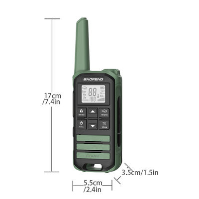 BF FR-22A 2W Long Range Walkie Talkie voor wandelingen Intercoms voor buitencommunicatie