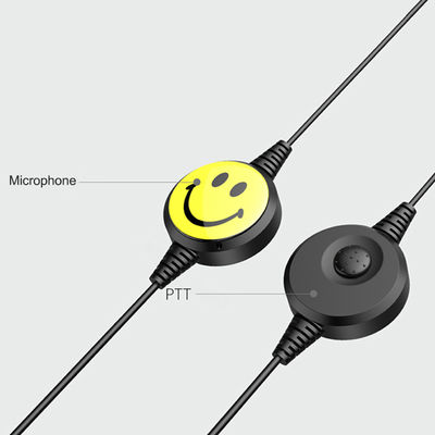 Flexibel akoestisch doorzichtig buismicrofoon tweewegradio-headset voor zwarte walkie-talkie
