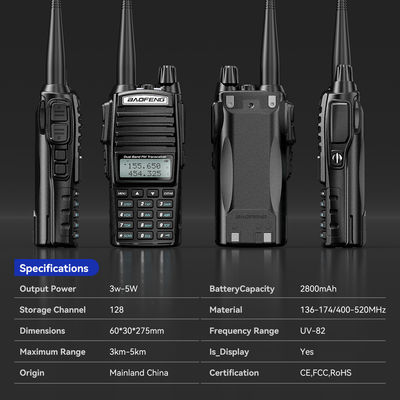 Baofeng UV-82 Walkie Talkie VHF UHF Frequency Type voor PTT-communicatie in Pakistan