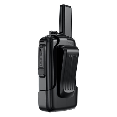 5W draagbare tweerichtingsradio's in zwarte kleur met oplaadbare batterij en USB-oplader