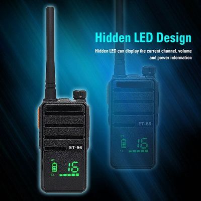 Mini twee-kanaalscanner walkie-talkie-set ET-66 voor communicatie op lange afstand