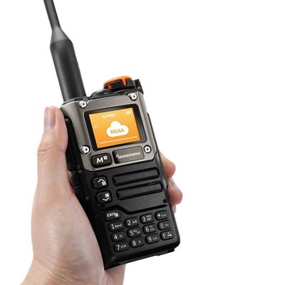 Dubbele band analoog radio tweeweg walkie-talkie zwart handheld voor soepele communicatie