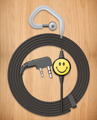 Wanhua WKTK General Walkie Talkie Earpiece met In-Line PTT Microphone Wt200 Chipset Model