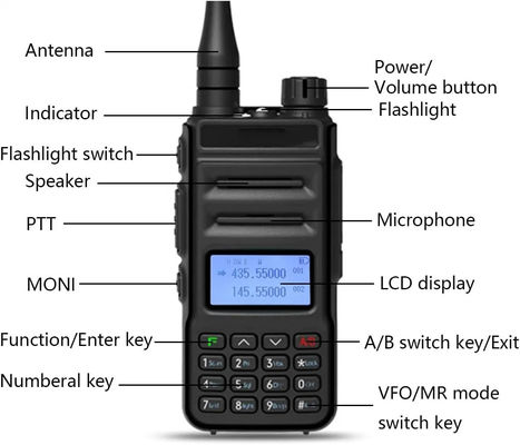 Engels Operatietaal Handheld Two Way Radio voor Walkie Talkie Mobile Phone