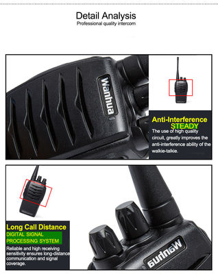 Wanhua WH27 Long Range Walkie Talkie Tweewegradio met een temperatuurbereik van -30 tot 60 °C