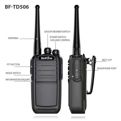 Belfone DMO Pseudo Trunk VHF/UHF Walkie Talkie BF-TD506 128 Storage Channel en Dual Modes