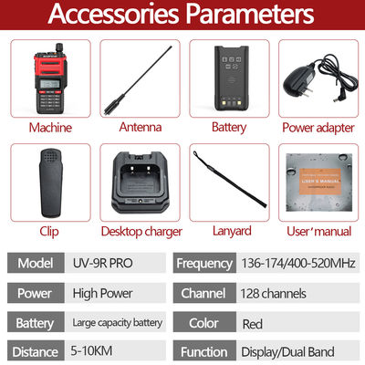 Digitale mobiele radio walkie-talkie Baofeng BF UV 9R UV9R PRO IP68 waterdicht ontvanger