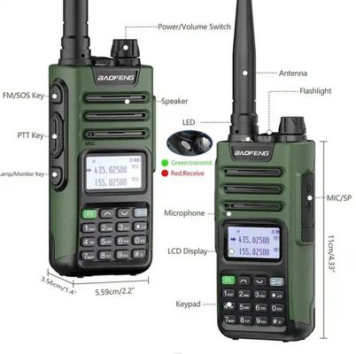 Baofeng UV-9R Pro T57 10W Handheld Walkie Talkie 3.7V Transceiver met 2800mAh batterij