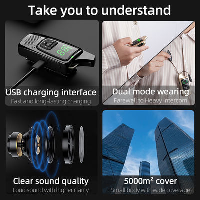 Handheld Terminal Style Two Way Radio KSUN V6 Verborgen Display UHF Draadloos Draagbaar PTT