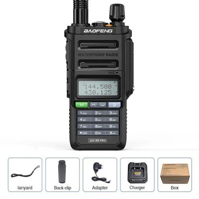 GMRS Walkie Talkie Type Baofeng UV-9R PRO Waterdicht IP68 Lang bereik UHF/VHF Ham Radio
