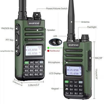 UV13 Pro Two Way Radio GMRS 136-174/400-520MHz Walkie Talkie met Type-C oplader