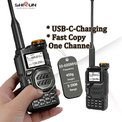 5W Quansheng UV-K5 Walkie Talkie Two Way Radio met USB-C Charger VHF UHF Frequentietype