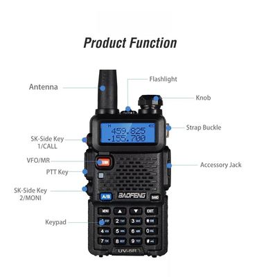 5 kleuren Vhf Walkie Talkie Dual Band Digital Baofeng Uv-5r Tweeweg Radio voor Ham Radio