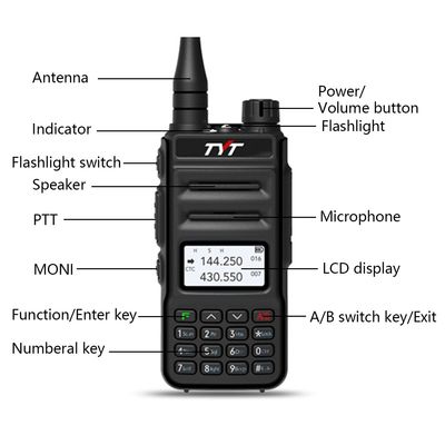 TYT TH-UV88 VHF 136-174MHz UHF 400-480MHz Walkie-talkie 5W Scrambler VOX FM-zendontvanger