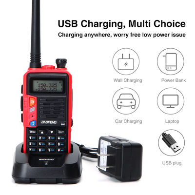 8 Watt Ham Walkie Talkie UV-S9plus UHF VHF Handheld Radio BAOFENG met 2200mAh batterij
