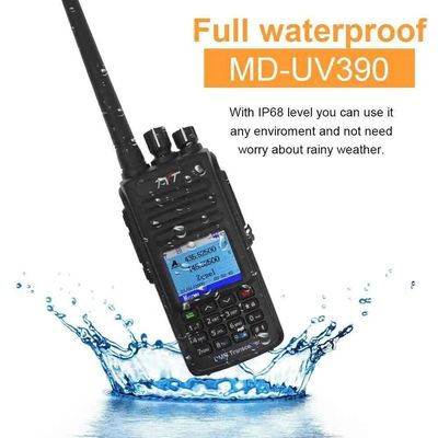 Ham Walkie Talkie Tyt MD-UV390 Dual Band VHF UHF Dmr Radio Waterdicht stofdicht IP67 201g