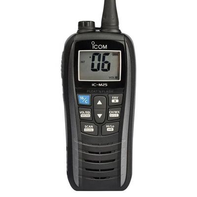 Marine IC-M25 Handheld Intercom Walkie Talkie 5W 128 / 16 Kanalen Waterdicht Draagbaar Zwart in 2024