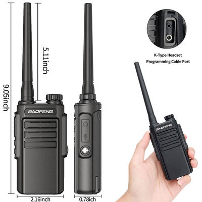 UHF 400-470MHz Handheld Walkie Talkie Type-C Charge Upgrade BF-888S Radio voor buiten