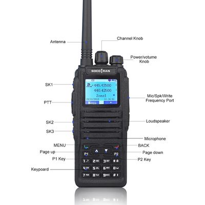 Baofeng DMR DM-1701 128 Storage Channel 136-174MHz 400-470MHz Tweeweg radio Handheld