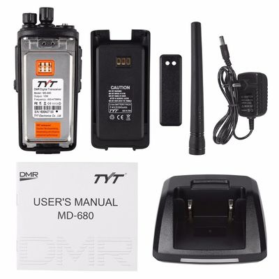 2200mAh zwarte digitale draagbare walkie-talkie MD-680 voor VHF UHF Frequency Type Direct
