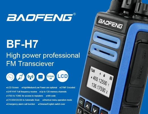 130g Baofeng BF-H7 Dual Frequency Color Draagbare Transceiver Tweeweg Radio