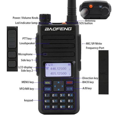 Walkie Talkie Producten van Baofeng Digital Dr-1801UV Handheld Radio Two Way Radio Dual Band