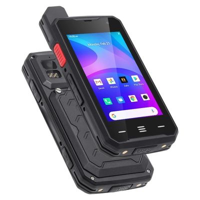 Zwart Uniwa F101 4 inch Touch Screen Zello IP65 Waterdicht Poc Radio 4G Android Walkie Talkie met NFC en Sos Button In 2024