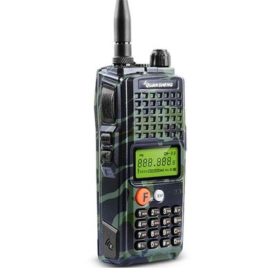 Zwarte walkie-talkie met 4000mAh batterijcapaciteit en meerdere frequenties scannen
