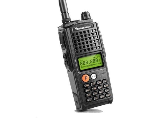 Zwarte walkie-talkie met 4000mAh batterijcapaciteit en meerdere frequenties scannen