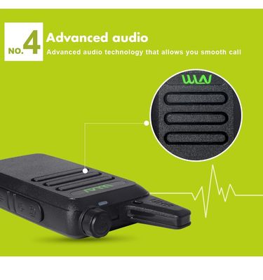 WLN KD-C1 2W/0.5W UHF Mini Walkie Talkie Handheld Transceiver 400-480MHZ Wit in Need