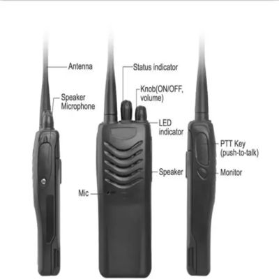 Kenwood UHF/VHF Handheld Walkie Talkie met 16CH Storage Channel en Terminal Style