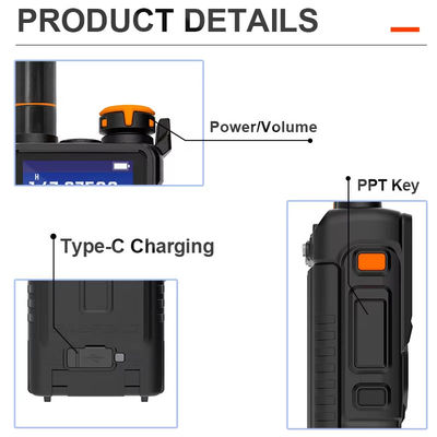 Baofeng K5 plus 10W Dual-band VHF UHF Radio De Walkie Talkie voor buiten lange afstand