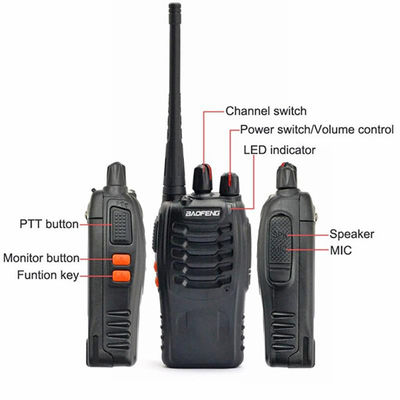 BF888S Tweewegradio 5W Uitgangsvermogen 400-470MHZ Frequentie en handheld-terminalstijl