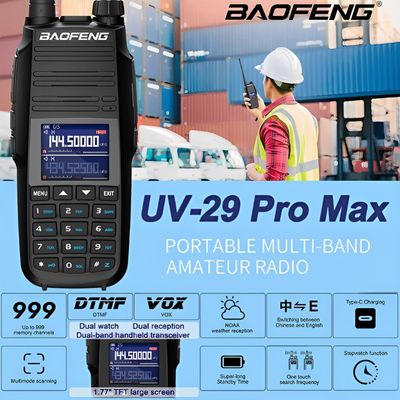 Lange afstand Walkie Talkie Baofeng UV-29L Talkie-Walkie 10W USB-C Ham Radio Transceiver