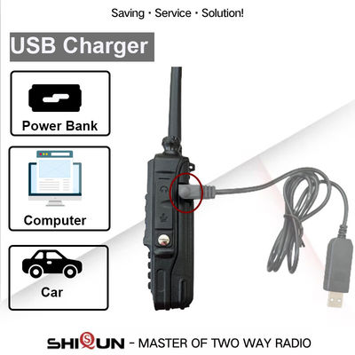 8W uitgangsvermogen Baofeng UV-5R Plus Tri-Power Ham Radio Transceiver met USB-C opladen