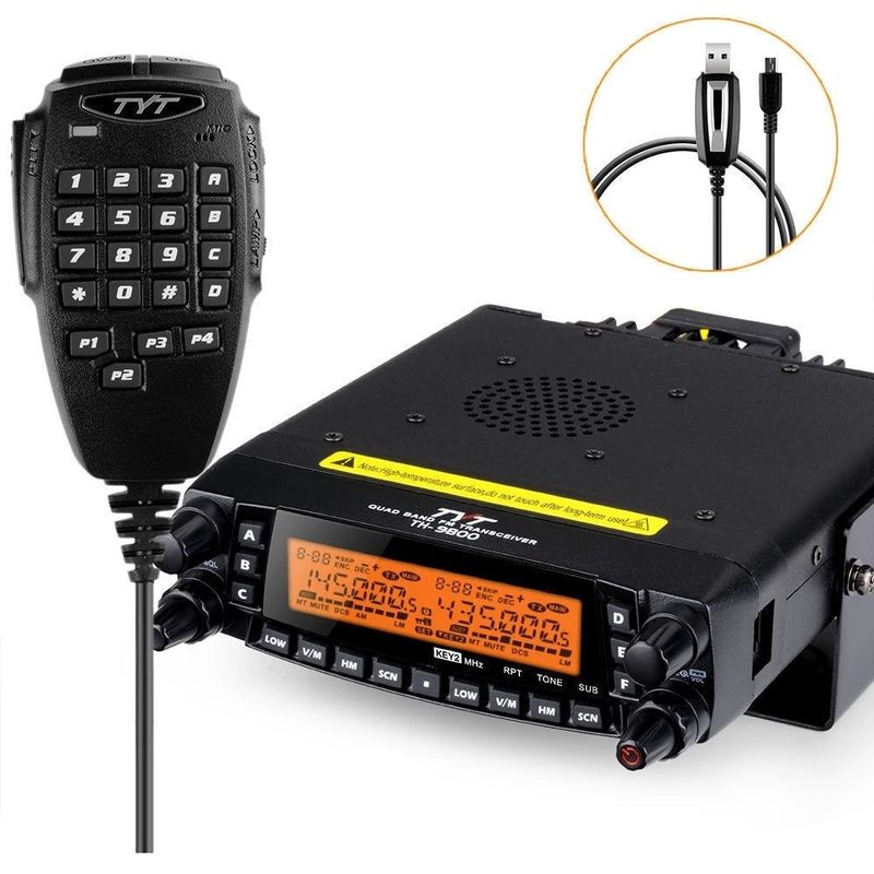 TYT TH-9800 Car Radio 50W Walkie Talkie met 100 km lange afstand en 209 opslagkanalen
