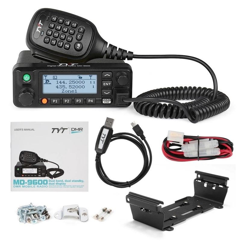 1000 kanalen Digitale mobiele radio VHF UHF 50W High Power Walkie Talkie TYT MD-9600