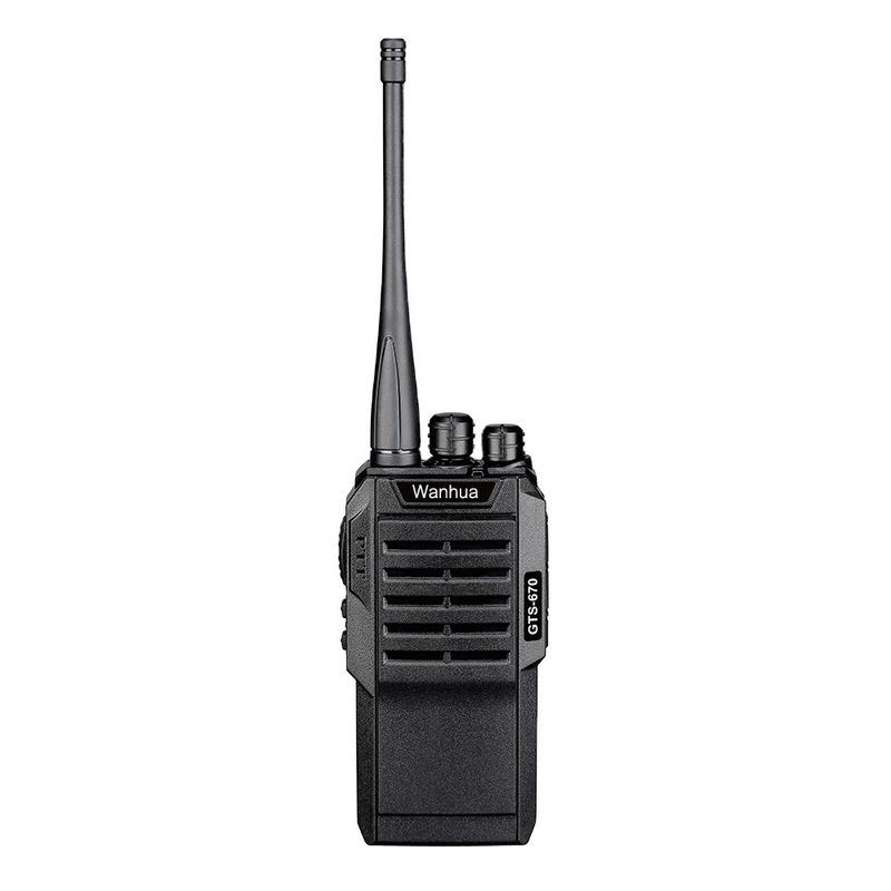 Zwarte walkie-talkie-radio voor langeafstandsfuncties